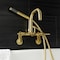 Aqua Vintage AE8457DL Wall Mount Clawfoot Tub Faucet, Brushed Brass AE8457DL - alternate 3
